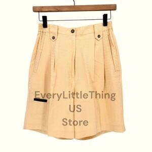Jamie Sadock Golf Shorts Size 6 100% Silk 7" Inseam Tennis Pickleball Cream
